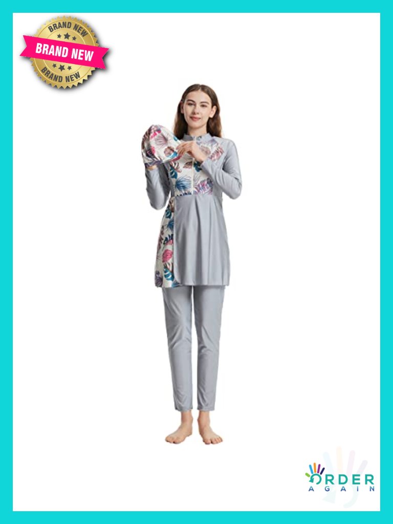 Modest Swimsuits Full Coverage Long Sleeve Burkini Upf 50 3 Piece